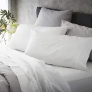 Ashton Pillow Case Pack Super Standard Size 53X76cm in White by MyHouse-White