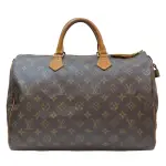 【二手名牌BRAND OFF】LOUIS VUITTON LV 路易威登 棕色 原花 PVC塗層帆布 SPEEDY 35 手提包 (無鑰匙) M41526