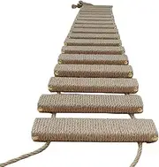 Cat Ladder Bridge Wall Cat Cage Sisal Rope Cat Climbing Frame Pet Furniture Cat Step Scratcher Post Kitten Toys Cat Tree Tower with Hammock (100cm Full Sisal Ladder)