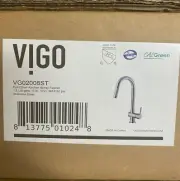 Vigo Gramercy Single-Handle Pull-Down Sprayer Kitchen Faucet Stainless Steel