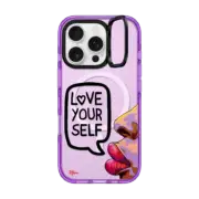 iPhone 16 Pro Impact Ring Stand Case MagSafe Compatible Love Yourself by M.Falconer