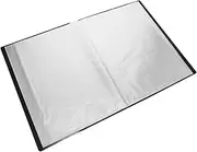 HOODANCOS 3 Portfolio Book 40 Page Pockets Plastic Binder Folders Document Holder for Art School Office Black