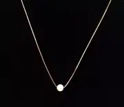 NAPIER Vintage Floating Faux Pearl 24 in Chain Necklace Jewelry Women NWT