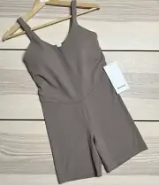 NWT Lululemon Align Bodysuit 6” Taupetastic Size 6