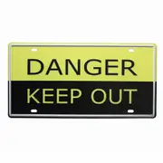 3xtin Sign Danger Keep Out Metal Tin Sign Vintage Retro 150x300mm Man Cave