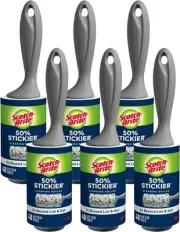 50% Stickier Lint Roller, Works Great On Pet Hair, 6 Rollers, 48 per Roller