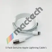 Apple Genuine Lightning Cable For iPhone & iPad Brand New x5 Pack