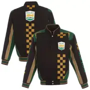 New Rolex 24 Daytona NASCAR Black/Green/Yellow-Snap Twill Men Jacket Clothing–XL