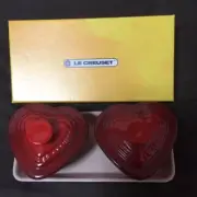 Le Creuset Petit Ramquin d'Amour Heart Shaped Cocotte Set of 2 Cherry Red 80ml