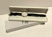 NEW W/TAGS DANIEL WELLINGON 36MM UNISEX ANALOG WATCH LEATHER STRAP 0508DW