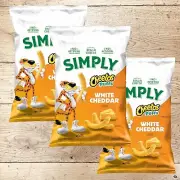 Simply Cheetos WHITE CHEDDAR CHEESE PUFFS Flavored Cheesy Snacks 8 Oz (3 Pack)