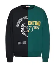 Valentino Logo Printed Crewneck Sweatshirt Black