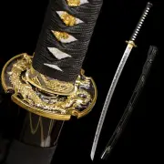 Hand Polished Japanese Full Tang Dragon Samurai Katana Sword Razor Sharp