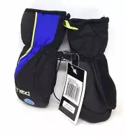 HEAD Junior Boy’s Insulated Ski/Winter Mittens, XXS Age 1-2 Black/Navy, Side Zip