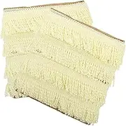 Beatifufu 2pcs High Grade Sofa Fringe Trim for DIY Crafts Elegant Embroidery Lace Decoration for Curtains Upholstery Home Decor for Cushion and Throw Projects