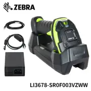 Zebra LI3678-SR0F003VZWW Ultra-Rugged Cordless 1D Barcode Scanner Cradle& Cable