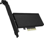 ICY BOX NVMe M.2 SSD to PCIe 4.0 X4 with Aluminium Heat Sink, Adapter Card for Key-M with USB C, IB-PCI208-HS