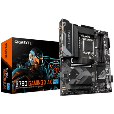 GIGABYTE Motherboard GAMING X AX Intel B760 LGA 1700 DDR5 ATX M.2 PCIe HDMI DP
