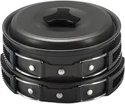 Perfeclan Camping Cookware Camping Cooking Set Outdoor Cook Gear Lightweight Aluminum Alloy with Storage Bag Pot Pan for Dinner Fishing