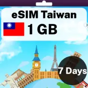 eSIM Taiwan - 1 GB - 7 Days - Travel eSIM | QR code activation