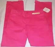 Girls Faded Glory Pants Bootcut Chino Racy Pink Size 5 New With Tags