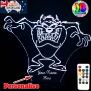 TAZ DEVIL LOONEY TUNES PERSONALISED 3D LED Night Light 7 Colour Change Room Lamp
