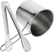 SECFOU Stainless Steel Deep Fryer Pan Mini Oil Fryer for Breakfast Tea Time Fast Heat Transfer Sturdy Construction