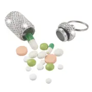 Bling Daily Pill Case Travel Boxes Organiser Medicine Tablet Bottle Dispenser