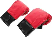Generic 1Pair Red Fingerless Boxing Gloves for Martial Arts Training for Sparring Punching Bag Workouts Taekwondo Karate Versatile Fitness Gloves for Adults