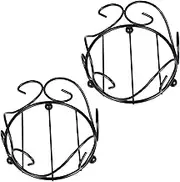 Cabilock 2PCS Iron Coaster Holder Rack Sturdy Insulated Cup Holder for Table Decoration for Home Dining Party Use and Housewarming