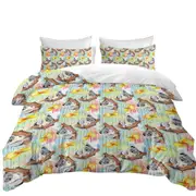 Cute Duck and Koala Pattern Quilt Cover