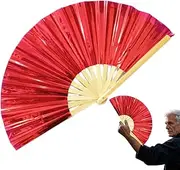 [Nuyhgtr] Large Holographic Folding Handheld Fan, Decorative Folding Holographic Hand, Music Festival Club Event Party Dance Performance Prop for Men, Women, Raves, Costumes