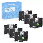 6 PK Compatible for Brother TZ Tze-221 Label Tape Black on White P-Touch GL100