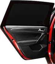 2 Pack Car Side Rear Window Sun Shades, Breathable Mesh Protects Kids from Sun Glare Burn Heats and UV Rays, Fits Most of Vehicle