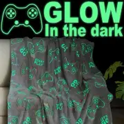Glow in The Dark Gaming Blanket Gamer Game Controller Throw 50x60