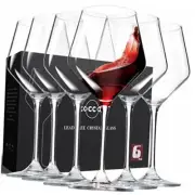 Wine Glasses,White Red Wine Glasses Set of 6,Lead-Free Premium Clear Crystal
