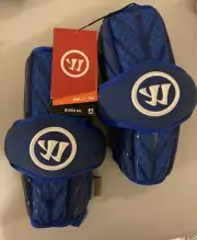 NWT Warrior Lacrosse Burn Arm Guards Blue Adult Sz. M Free Shipping