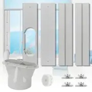 AC Unit Portable Air Conditioner Window Kit Adjustable Vertical Horizontal Sliding Windows Conditioning Plate Vent Seal for 5.1" Exhaust Hose