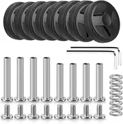 Domiella 8 PCs 2.17in / 55mm Luggage Wheels Replacement, Smooth Swivel Caster Wheels, Wear-Resistant Rubber Suitcase Trolley Wheels Repair Kit, A58