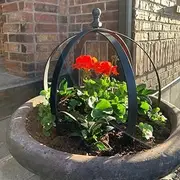 YOHSNOR Large Metal Round Climbing Plant Support Trellis - 18X22IN Durable Obelisk Frame with Lattice Design for Flowers and Vines - Easy to Install, Ideal for Outdoor Garden Decoration