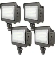 50 Watts LED Flood Light Outdoor, Dusk-to-Dawn Photocell 180° Adjustable Knuckle