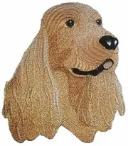 Custom Cocker Spaniel Dog Face Embroidery IronOn/Sew Patch [6" x 5"]