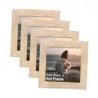 Picture Frame Square Solid Wood Frames for Pictures without Mat, 4x4 Natural
