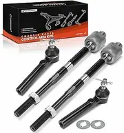 A-Premium Set of 4, Front Inner Outer Tie Rod End Kit, Compatible with Honda CR-V CRV 2007 2008 2009 2010 2011