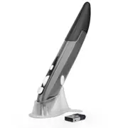 2.4G Wireless Pen Mouse Infrared Electronic Presentation Pointer For Business Office Silver Gray