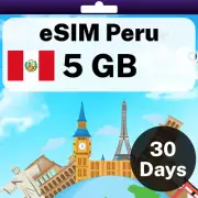 eSIM Peru - 5 GB - 30 Days - Travel eSIM | QR code activation