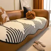 Nordic Thicken Chenille Sofa Cushion Mat Irregular Shape Non-slip Sofa Towel Pad