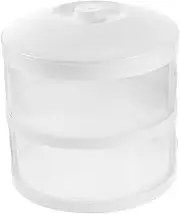 Cabilock 1Pc Stackable Food Cover Multi Layer Vegetable Storage Protector for Kitchen Transparent PP Material with Independent Sliding Door Practical Mesh Design for Fresh Food Preservation