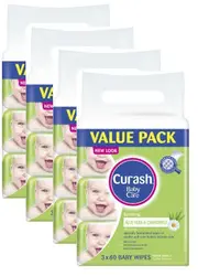 Curash Wipes Soothing Aloe Vera & Chamomile Carton of 12 x 80's