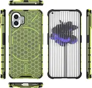 HMLTD Fashion Anti-Fall Back Cover Frame Silicone Cases Compatible with Nothing Phone 2 A065 Simplicity Protective Shell Shockproof Bumper Phone Cover Armor Case (Green,Nothing Phone 2)